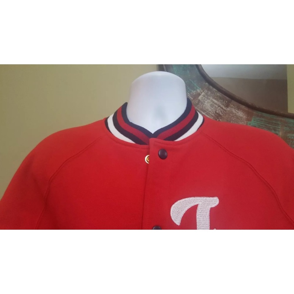Men’s Flight Club Red Letterman Varsity Jacket M - Picture 4 of 7